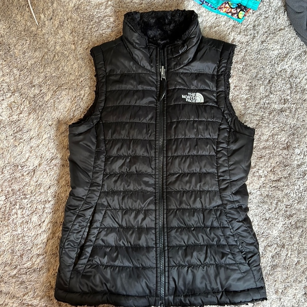Reversible quilted furry vest